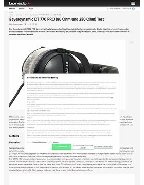 Beyerdynamic DT-770 Pro (80 Ohm und 250 Ohm) Test