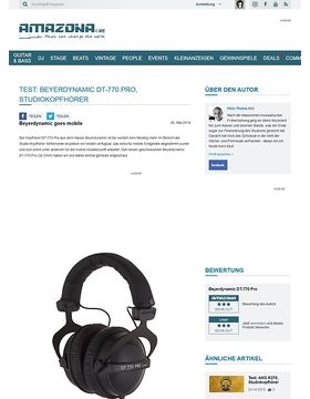 Test: Beyerdynamic DT-770 Pro, Studiokopfhörer