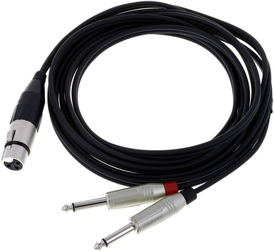 pro snake Y-Cable XLRF / 2x Jack