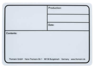 Stairville Tourlabel 177x127mm White