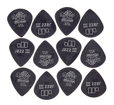 Dunlop Tortex Pitchblack Jazz 73 12P