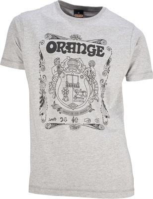 Orange T-Shirt Crest Grey S