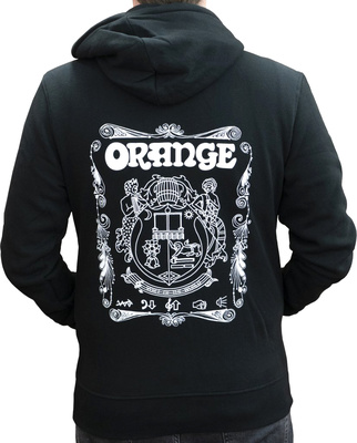 Orange Hoody Logo Black M
