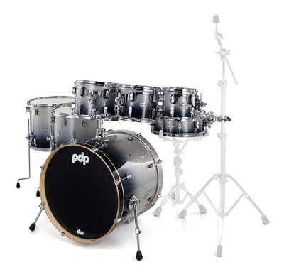 DW PDP CM7 Silver to Black