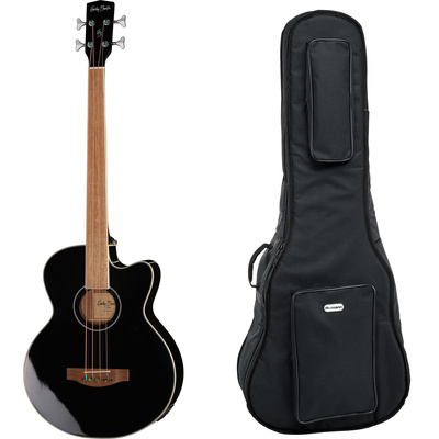 Harley Benton B-30BK-FL Acoustic Bass w/Bag