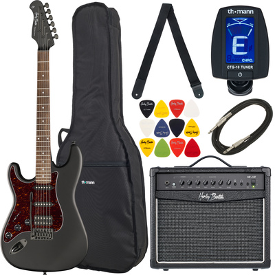 Harley Benton ST-20HSS LH SBK Bundle