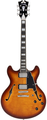 DAngelico Premier DC Dark Iced Tea Burst