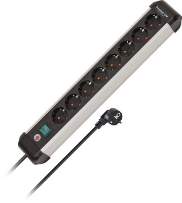 Brennenstuhl Premium Alu Line 8-Way 3m