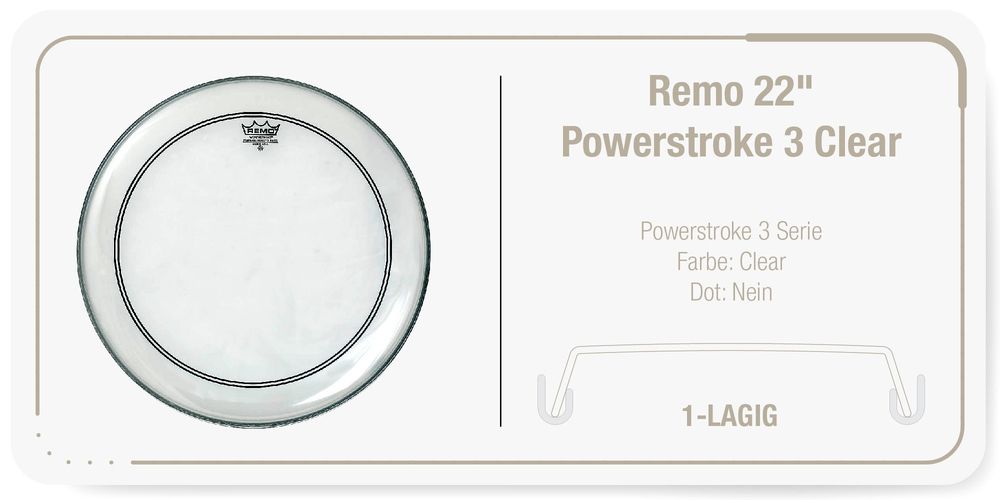 Remo Powerstroke 3 Clear