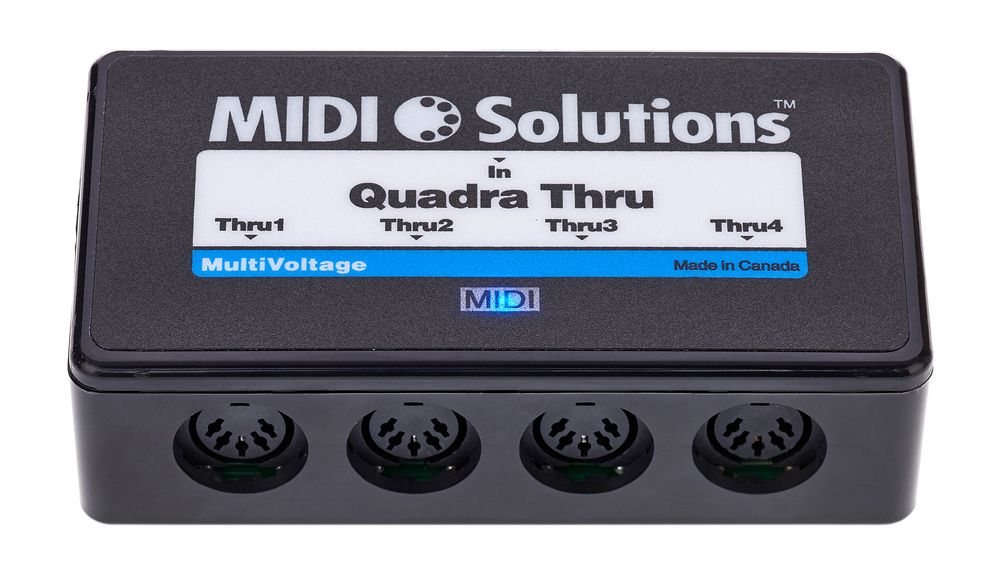 Mit MIDI-Splittern können mehrere MIDI-fähige Geräte wie Synthesizer mit einem Masterkeyboard angesteuert werden.