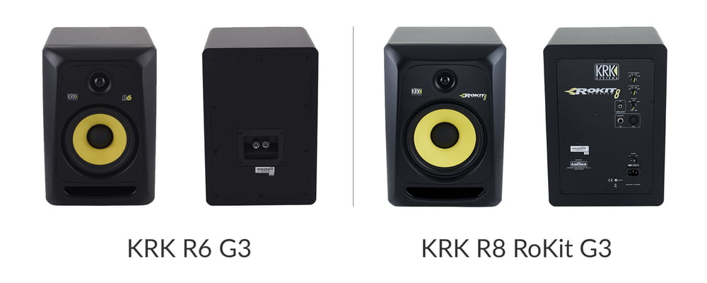 KRK R6 G3 (Passiv) - KRK R8 RoKit G3 (Aktiv)