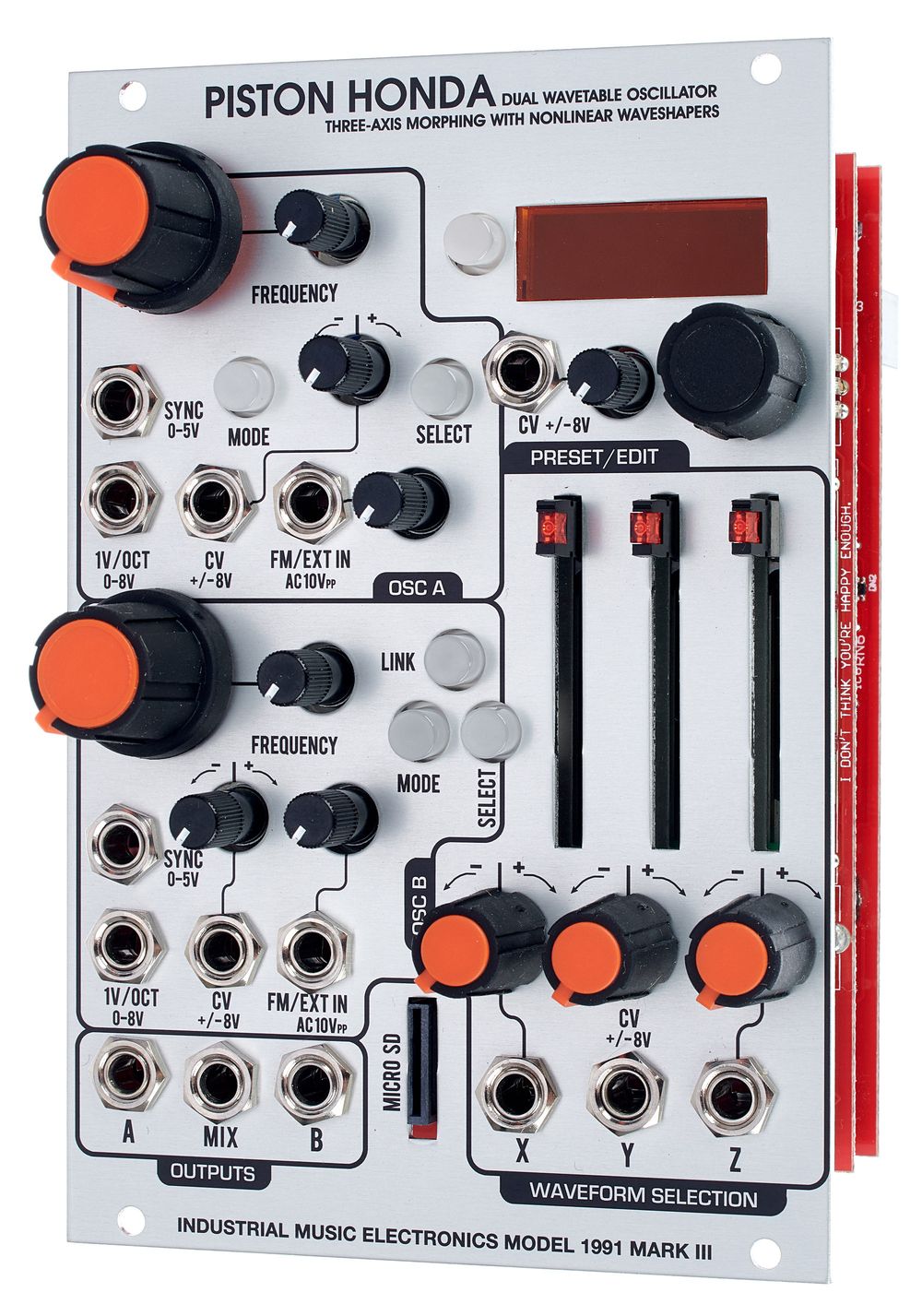 Der Piston Honda von IME ist ein dualer Wavetable-Oszillator im Eurorack-Format.]