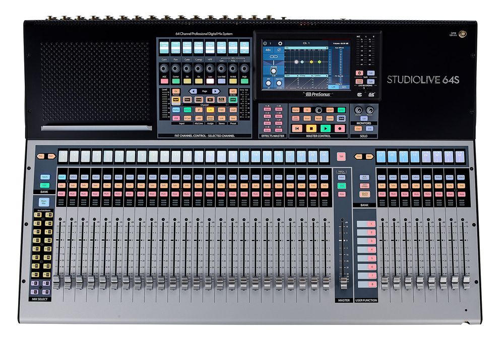 64 Kanal Digitalmixer mit 64x64 USB Interface und DAW Integration