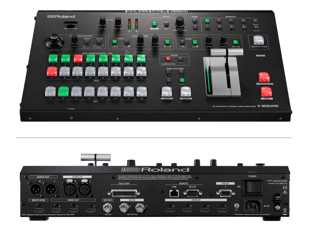 Roland V-600UHD 4K HDR Video Switcher