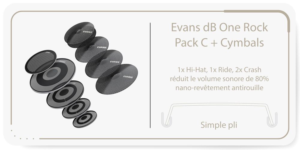 Evans dB One Rock Pack C. + Cymbals