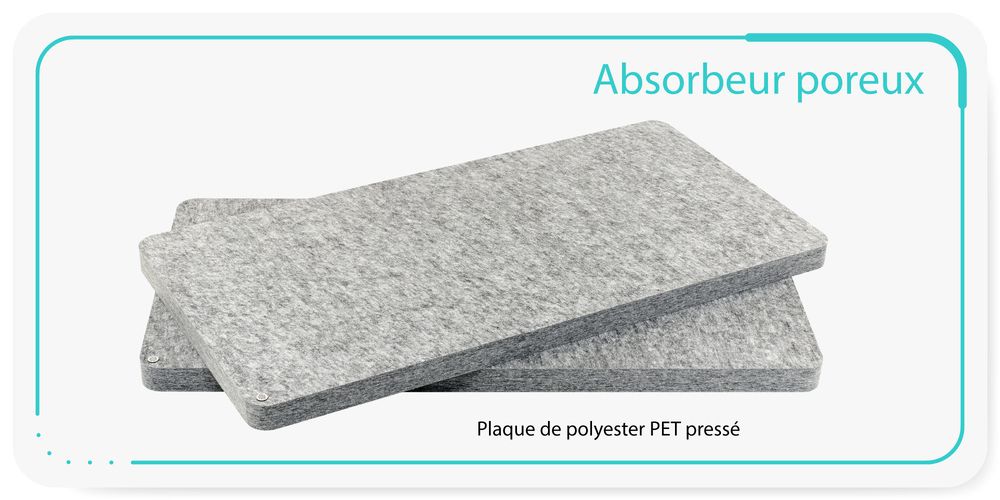 Absorbeurs poreux en plaque de polyester PET