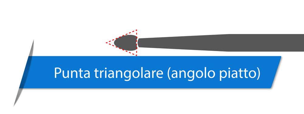 Punta triangolare (angolo piatto)