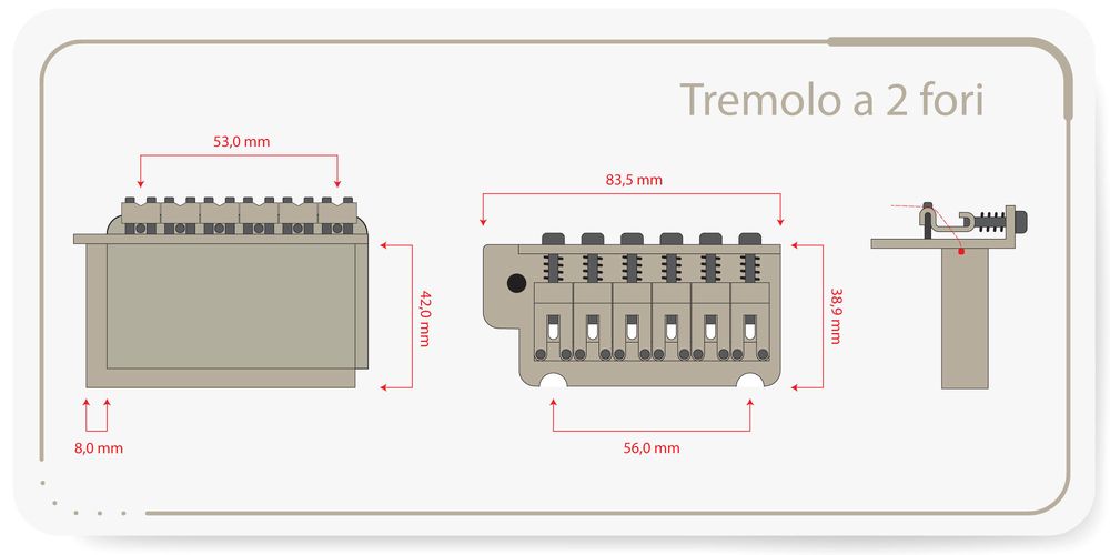 Tremolo a 2 fori