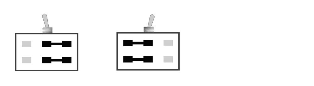 2-poliger Umschalter ( ON/ON)