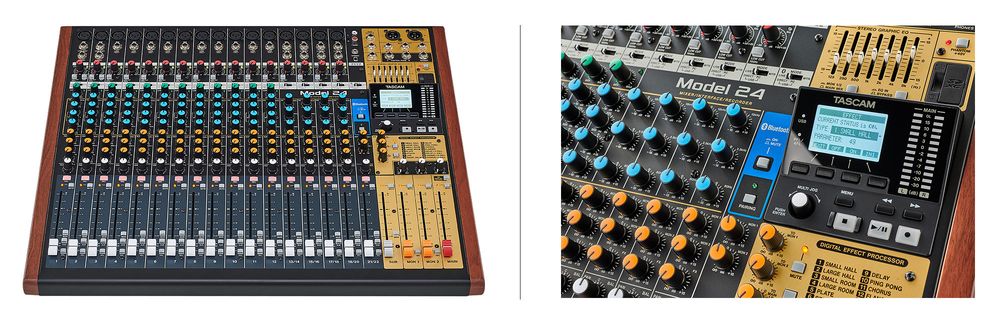 Analoges 22 Kanal Mischpult mit 24x22 Kanal USB Interface und SD Recorder Funktion
