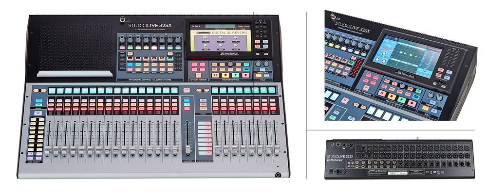 32 Kanal Digitalmixer mit 64x64 Kanal USB Interface, SD Recorder und DAW Steuerungsmöglichkeit