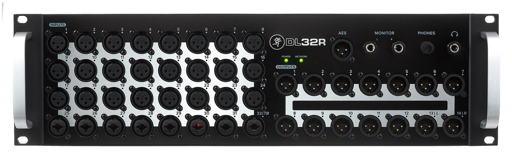 Professionellerer 32 Kanal Digitalmixer mit bis zu 14 Monitorwegen; ein externer Router wird hier benötigt