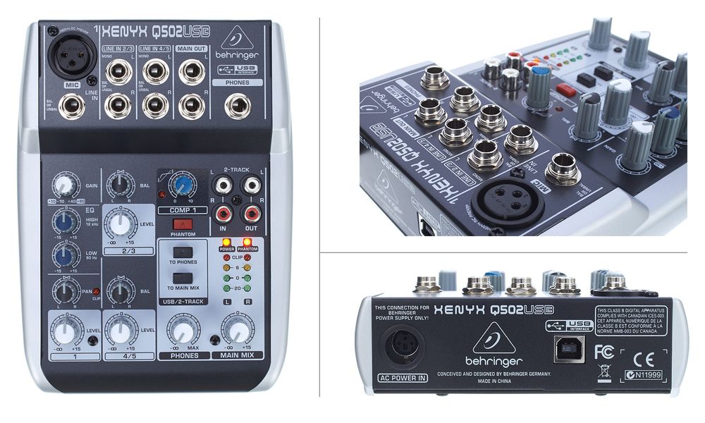 Kleines, einfaches Mischpult mit Class Compliant USB Interface