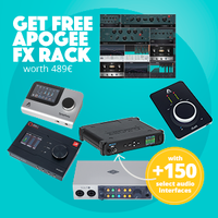 ¡Apogee FX Rack gratis!