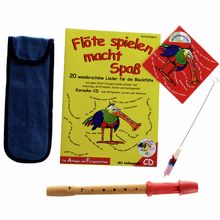 Streetlife Music Soprano Recorder Set Red