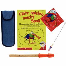Streetlife Music Soprano Recorder Set Orange