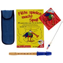 Streetlife Music Soprano Recorder Set Blue