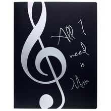 agifty Music Folder ViolinClef Silver