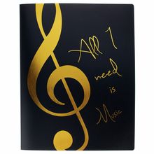 agifty Music Folder Violin Clef Gold