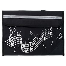 Music Sales Wavy Stave Music Bag (Black)