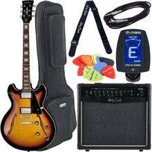 Harley Benton HB-35Plus Vintage Burst Bundle