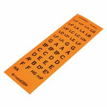 C.A. Seydel Söhne Key label set for coverplates