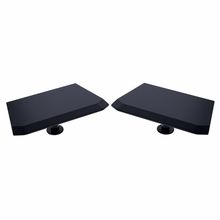 Studio Desk Orbit Speaker Shelves Black