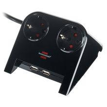 Brennenstuhl Desktop-Power Split 2 Way BK