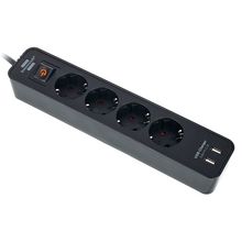 Brennenstuhl Ecolor Power Strip 4Way USB BK