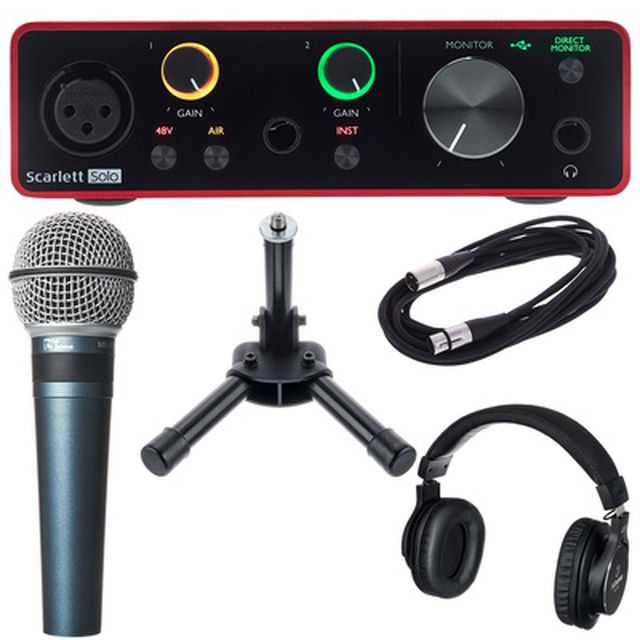 Focusrite Scarlett Solo 3rd Podcast Set