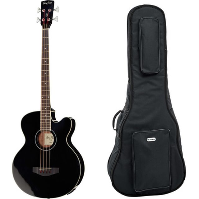 Harley Benton B-30BK Acoustic Bass Bundle