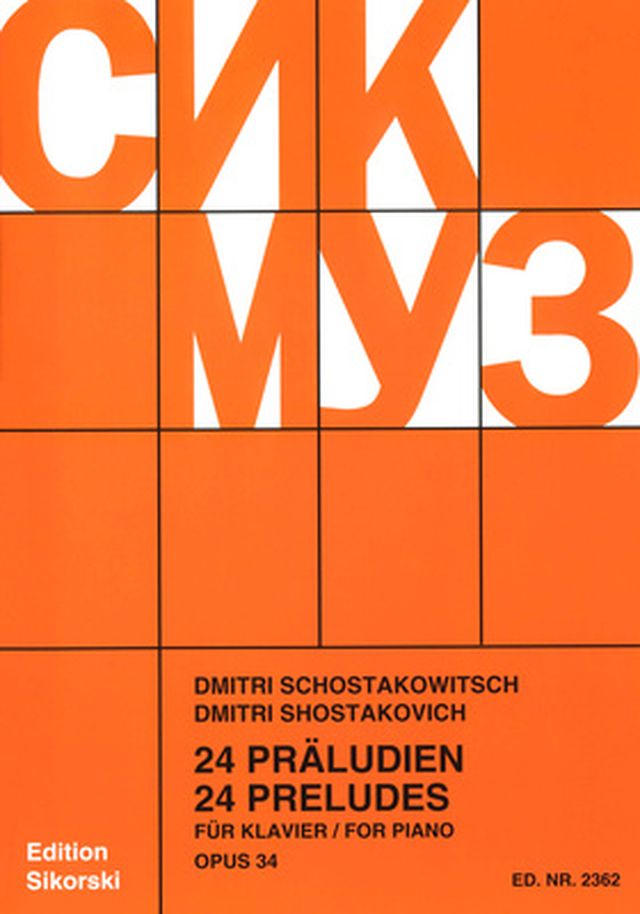 Sikorski Musikverlage Schostakowitsch 24 Präludien