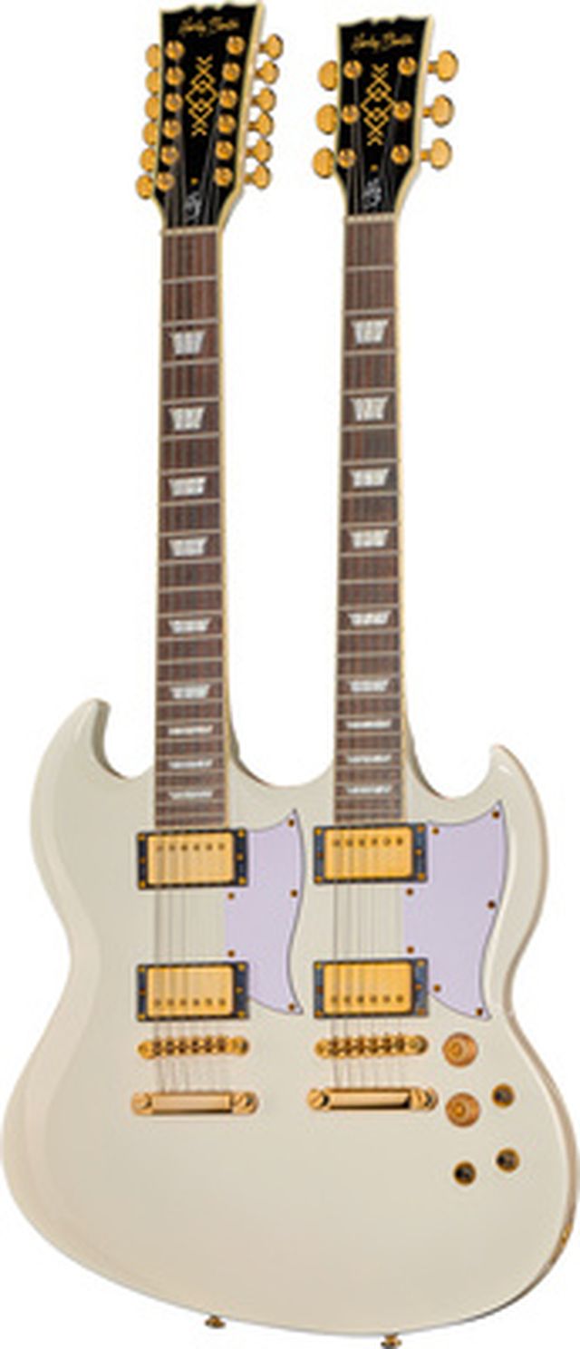 Harley Benton DC-Custom II 612 White