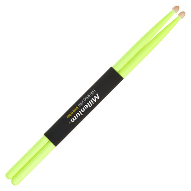 Millenium H7A Hickory Sticks Neon Yellow