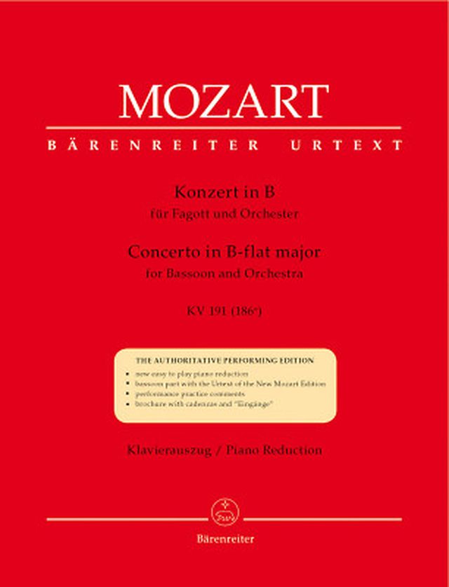 Bärenreiter Mozart Konzert B-Dur KV 191