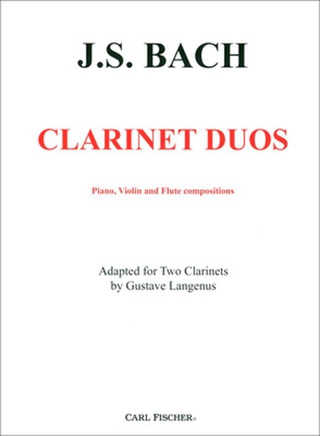 Carl Fischer Bach Clarinet Duos