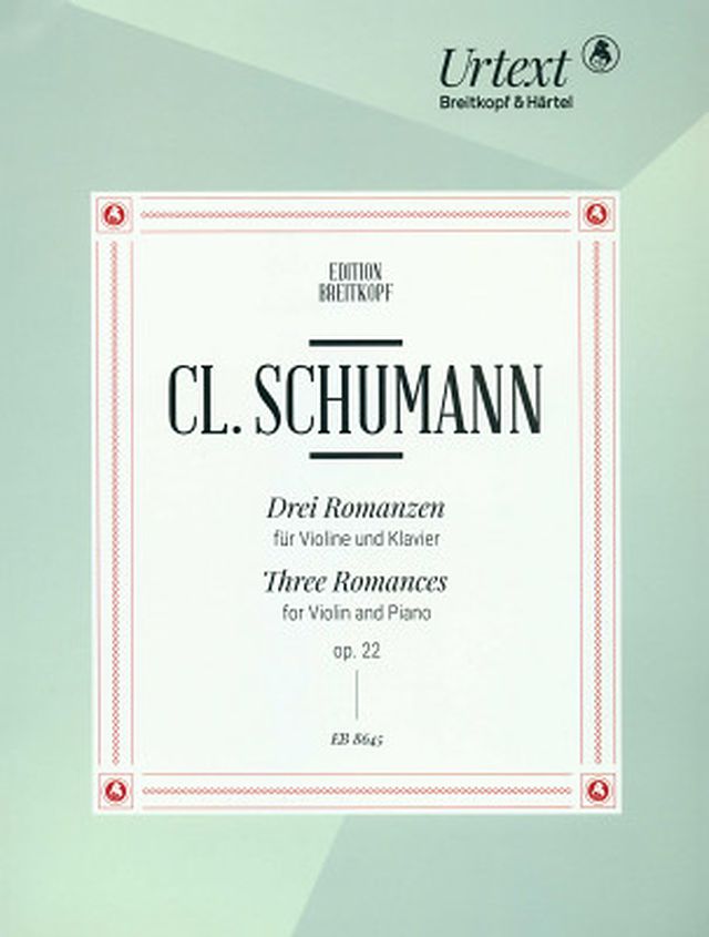 Breitkopf & Härtel Cl. Schumann Romanzen Violine