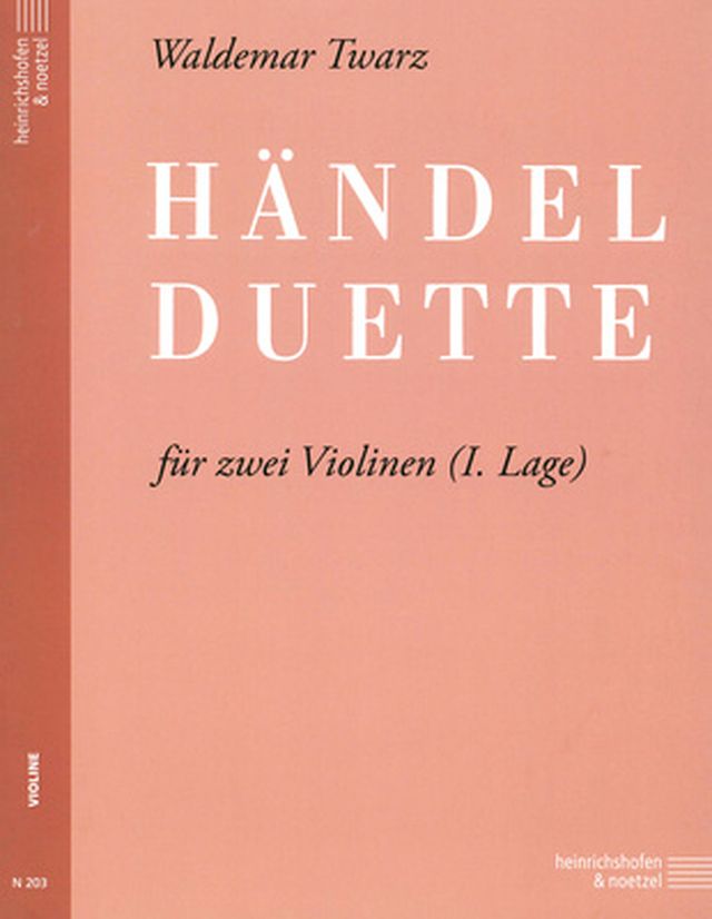 Heinrichshofen Verlag Händel Duette Violin
