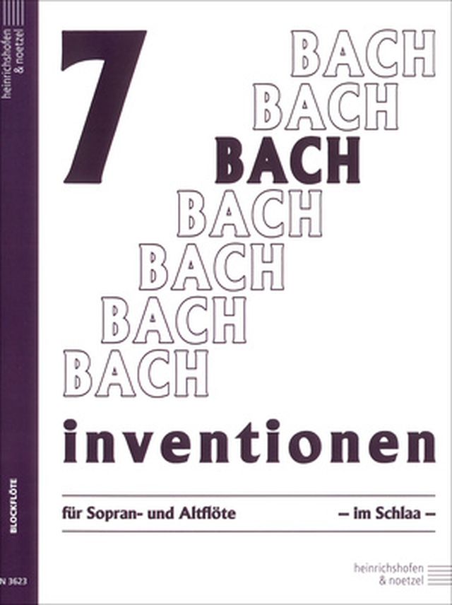 Heinrichshofen Verlag Bach 7 Inventionen Blockflöte