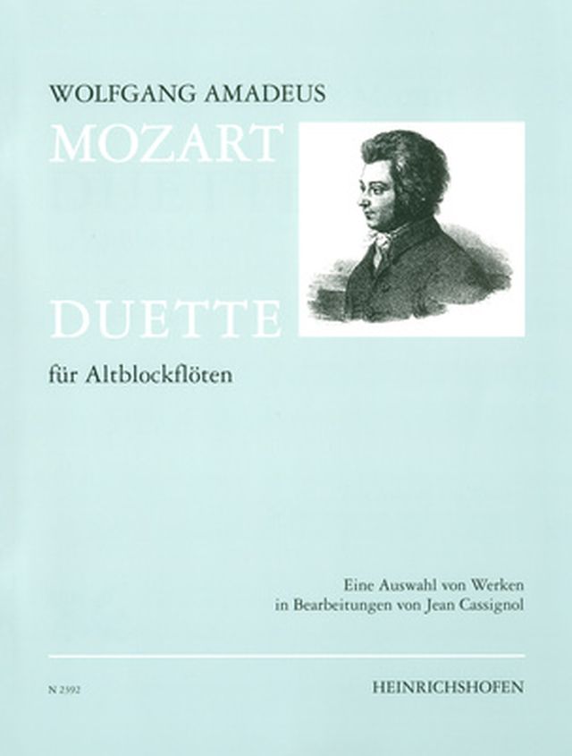 Heinrichshofen Verlag Mozart Duette Altblockflöte